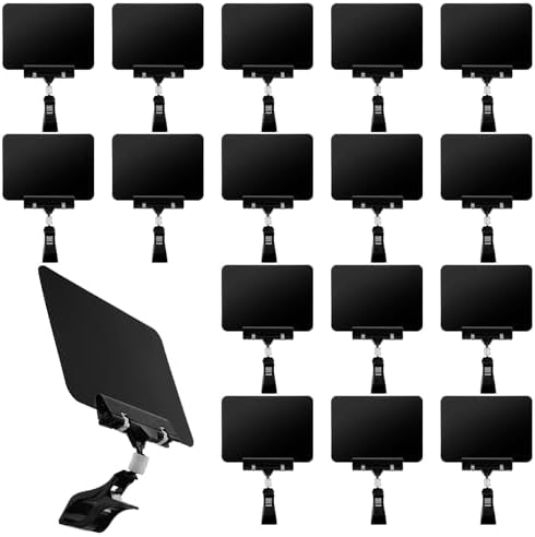 30Pack Mini Chalkboard Signs with Rotatable Clip, Double Head Sale Signs for Retail Store Plastic Merchandise Sign Display Clip Holder for Food, Store Signs Displays
