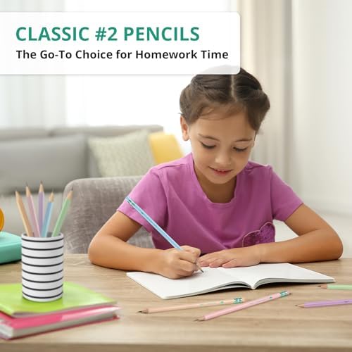 Taja 150 Pack Wood-Cased #2 HB Pencils, Bulk Pack Pre-Sharpened, Macaron