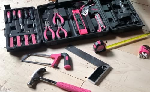 Apollo Tools 71 Piece Complete Household Tool Set, Pink DT0204P