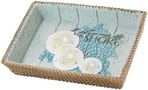 Avanti Linens - Accessory Set, Resin Tumbler, Toothbrush Holder, Soap Dish & Lotion Pump, Durable Bath Decor (Beachcomber Collection)