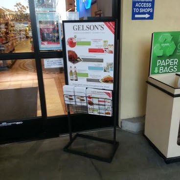 ASIA SOURCES, INC Premium Floor Sign Holder with rectangular tube base. (22"x28)