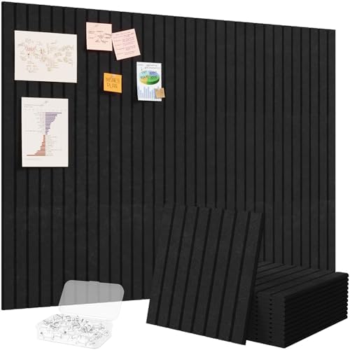 Lifewit Large Felt Bulletin Board with Self-Adhesive 48" x 36" - 12 Pack