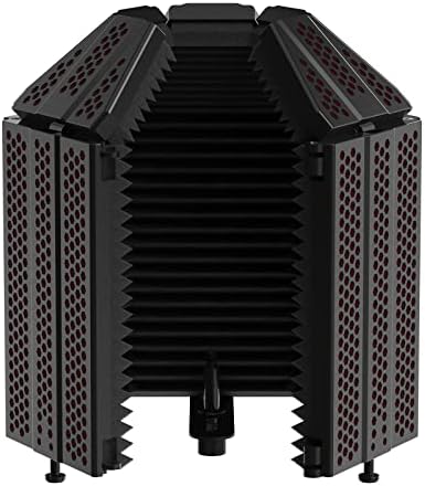 XTUGA MIS02 Recording Microphone Isolation Shield, 5 Panels Soundproof Foam