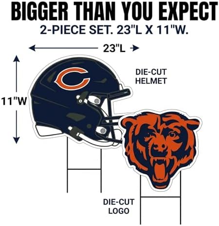 NFL Logo & Helmet 2 Pack Yard Sign Set