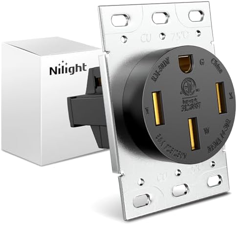 Nilight 50AMP RV Power Outlet 125/250V ETL Listed NEMA 14-50R