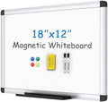 VIZ-PRO Magnetic Whiteboard, 18 x 12 Inches, Dry Erase Board for Wall