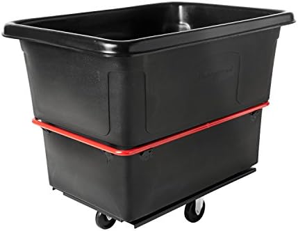 Rubbermaid Commercial Utility Truck 20 Cubic Feet 1200 lb. Capactiy Black Large Cart for Commercial/Waste/Laundry Transportation/Collection