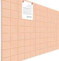 Honoson 12 Pack Felt Bulletin Board Tiles with Safe Adhesive, Light Pink