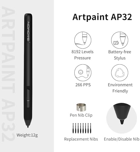 GAOMON S620 Graphics Drawing Tablet, 6.5x4, 8192 Pressure & 4 Hot Keys
