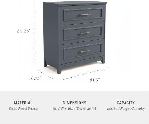 Martha Stewart Lily Pond Modular Storage Cabinet with Drawers, Slate Blue