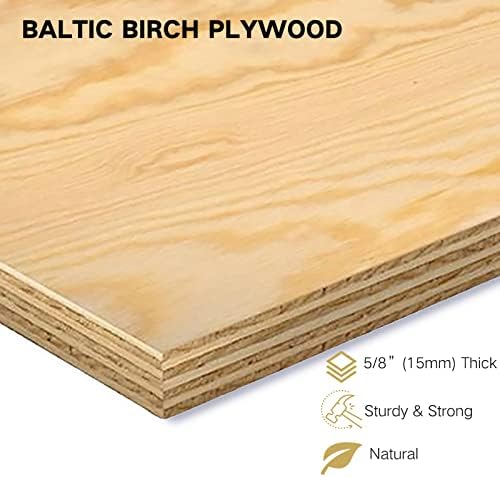 Sound Town DIY 6U Angled Desktop Turret Studio Rack with Solid Baltic Birch Plywood, Golden Oak, Assembly Required (SDRK-Y6SL)