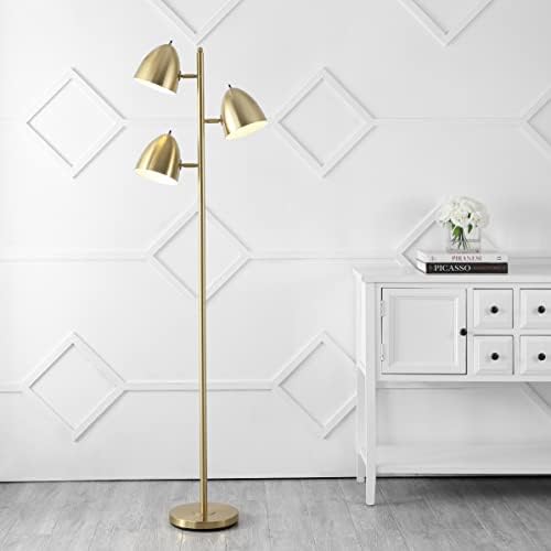 JONATHAN Y Billy 3-Light Contemporary Metal Floor Lamp 66.5", Brass Gold