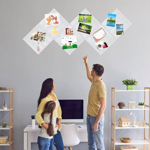 48" x 36" Large Felt Bulletin Board, Four-Stripe Warm White