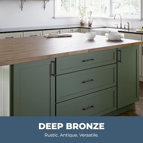 Franklin Brass Francisco (10-Pack) Cabinet Handles 5-1/16" Hole Center Pulls | Deep Bronze Hardware Kitchen Door, Drawers, Dressers, Furniture P29618K-324-B1