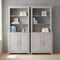 Martha Stewart Lily Pond 4-Piece Modular Cabinet and Hutch, Sharkey Gray