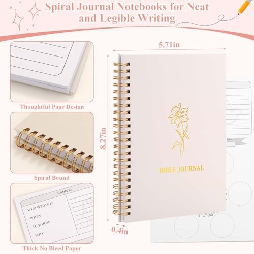 Flasoo 106 Pack Bible Study Supplies Journaling Kit for Women, Church Journal Note Taking Annotation Kit, Tabs and Highlighters Set with Pencil Case and More Bible Accessories Christian Gift