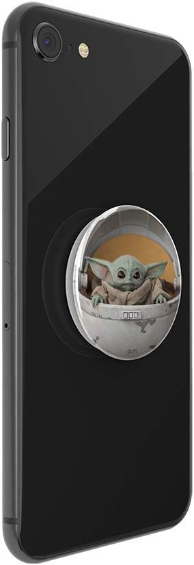 PopSockets Adhesive Phone Grip, Holder- Baby Yoda Pod | Secure Comfortable Hold, Anti-Drop, Kickstand, Star Wars, Grogu, Electronic Accessories, For iPad/Kindle/iPhone/Android