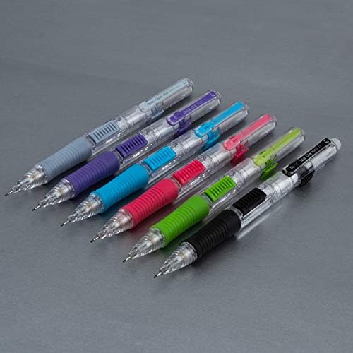 Pentel Quick Click Mechanical Pencil, (0.7mm) Med Line, Canister, Assorted Colors (A/D/N/P/S/V), 36-PK (PD217PC36M)