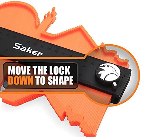 Saker Contour Gauge Profile Tool Set,Unlimited Connection 2PCS and Pencil