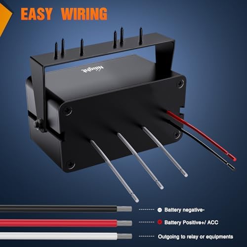Nilight 3 Gang Rocker Switch Box 12V SPST ON Off Orange LED Waterproof
