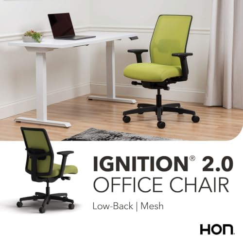 HON Ignition 2.0 Low Back Ergonomic Office Chair, Desk Chair, Pear