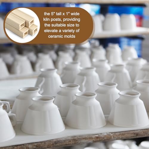 Nuanchu 4 Pack Kiln Post High Alumina Kiln Posts, 5 x 1 Inch