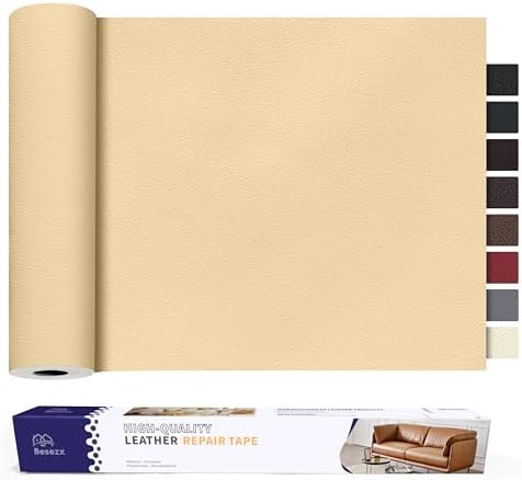 Besezx Leather Repair Patch Tape Kit, Self Adhesive Leather Repair for Furniture, Couch, Sofa, Car Seats,Office Chair,Vinyl Repair Kit.30inx16in