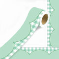 50ft Checkered Bulletin Board Borders, Checkerboard Straight Trim Border with Scalloped Edge Print, Classroom Decor for Chalkboard Whiteboard Back to School Supplies, Green and White