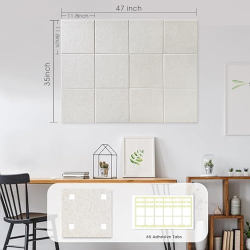 48" x 36" Large Felt Bulletin Board 1/2" Thick, Oatmeal