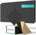 Soundsbay 18-Pack Brick Acoustic Panels, Self-Adhesive, 12"X12"
