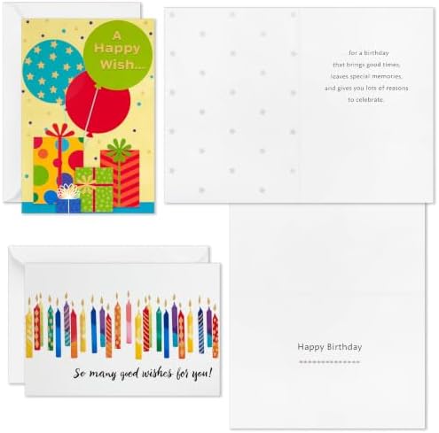 Hallmark Bulk Birthday Cards with Envelopes, 72-Pack (All the Cake…)