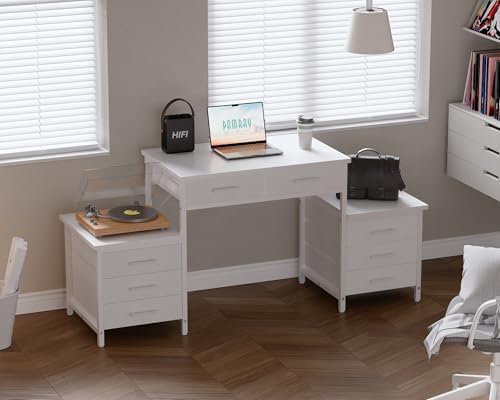 Pamray 63 Inch Computer Desk with 8 Drawers for Study Writing Work