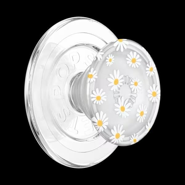 PopSockets Phone Grip for MagSafe, Magnetic Holder- He Loves Me Not | Removable, For Kindle / Android / iPhone, With Magnet, Daisy, Flower, Men, Boys