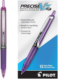 PILOT Precise V7 RT Liquid Ink Rollerball Pens, Purple Ink Pens, 12-Pack