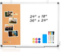 Magnetic Dry Erase White Board Cork Board Combo for Wall with Accessories