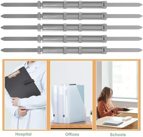 50pcs Metal Folder Prong Fasteners with Self Adhesive Base for Daily Filing and School Use, Sturdy Construction and Versatile Usage Paper Clips for Office Organization