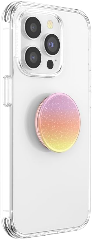 PopSockets Adhesive Phone Grip, Holder- Aura Sunrise | Secure Comfortable Hold, Anti-Drop, Kickstand, Purple, Aura, Rainbow, Colorful