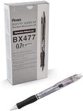 Pentel RSVP Super RT Ballpoint Pen, (0.7mm) Fine Line, Black Ink, Box of 12 (BX477-A)