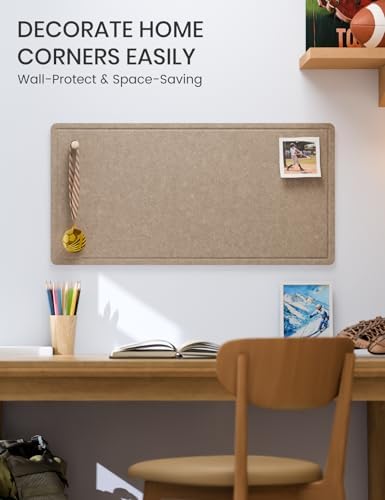Fluxynara 35" x 17.1" Bulletin Board, Taupe
