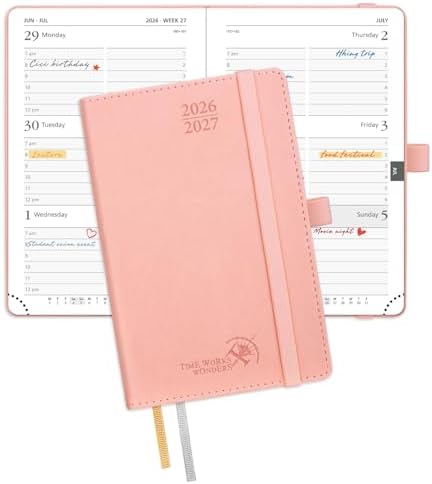 POPRUN Pocket Planner 2026-2027, Purse-4" x 6.25", Academic Pocket Calendar