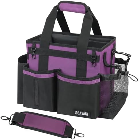 SCAVATA Compact Wearable Cleaning Caddy with Handle & Shoulder Straps