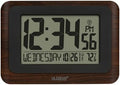 La Crosse Technology 513-17907-INT Digital Atomic Clock with Temperature - Walnut/Black