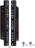 Sound Town 2-Pack 4U Steel Rack Rails, with Black Powder Coated Finish and Screws (ST-RR-04U)