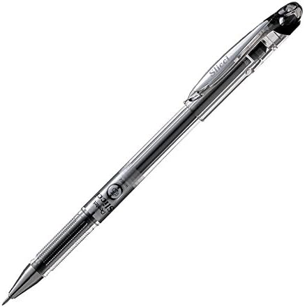 Pentel Arts Slicci Extra Fine Gel Pen, (0.25mm), Black Ink, Box of 12 (BG202-A)