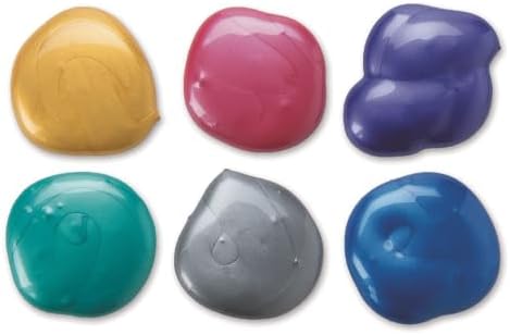 8-oz. Color Splash Metallic Acrylic Paint Assortment, Set of 6, Purple, Red