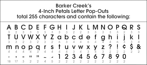 Barker Creek Letter Pop-Outs, 4" Prickles, Multicolor Designer Letters for Bulletin Boards, Breakrooms, Reception Areas, Signs, Displays, And More! 4", 255 Characters per Set (1734)
