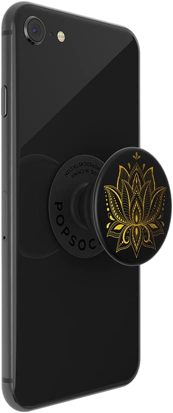 PopSockets Adhesive Phone Grip, Holder- Golden Prana Black | Secure Comfortable Hold, Anti-Drop, Kickstand, Moon, Star, Sun, Space, Flower, Floral