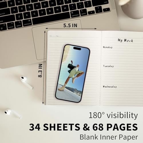 100 Pack A5 Lined Kraft Notebook Journals 8.3x5.5 In，Travel Journals Notebooks Bulk，Subject Notebooks 34 Sheets 68 Pages for Writing School Office Supplies (Lined-100 Pack)