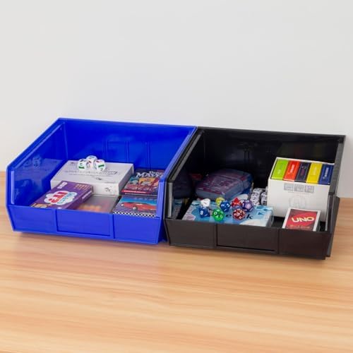 Akro-Mils 30235 AkroBins Plastic Storage Bins, 11"x11"x5", Blue, 6-Pack