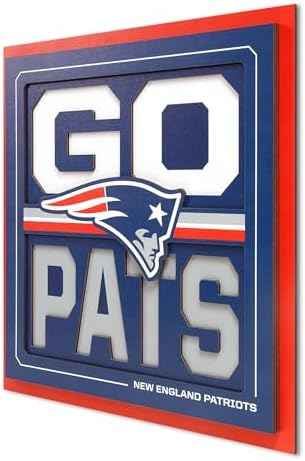 YouTheFan NFL New England Patriots Slogan Series 3D Wall Art